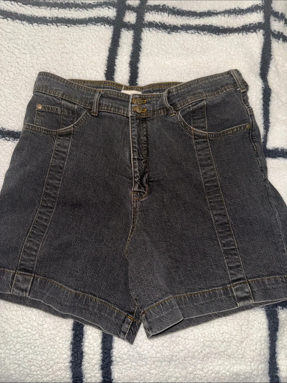 Pilcro Seamed Denim Shorts